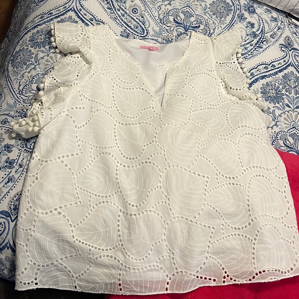NWOT Lilly Pulitzer white blouse